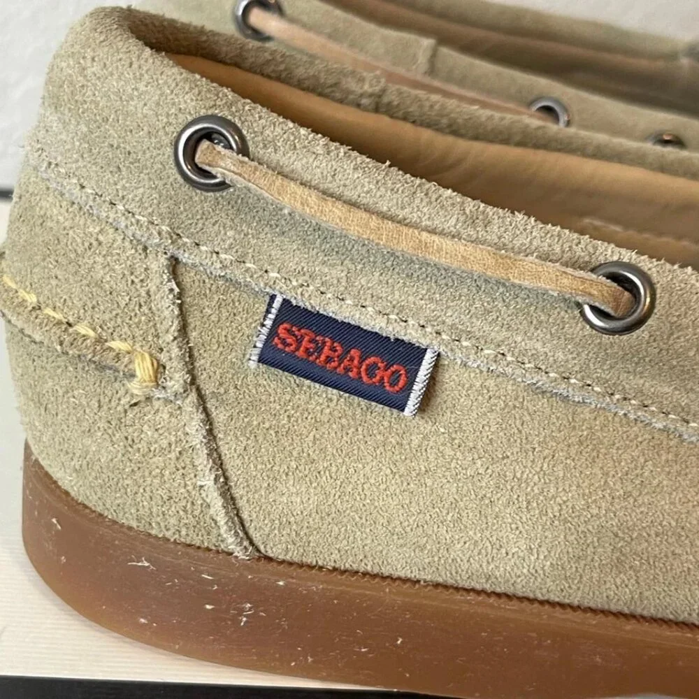 Sebago DockSides Boat Shoes Brown Suede Casual Slip On‎ Men's Size 9 M